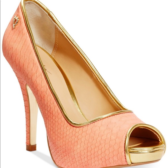 💞HP💞 Thalia Sodi Cereza US 7 Peep Toe Heels - Picture 1 of 9